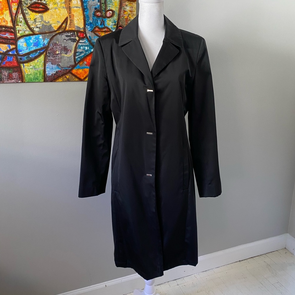 Gorgeous black rain coat.